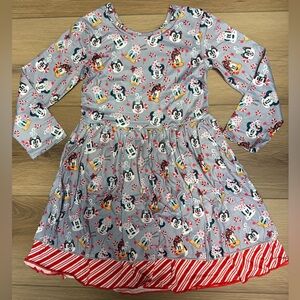 Disney Christmas mug dbl layer long sleeve Print Dress